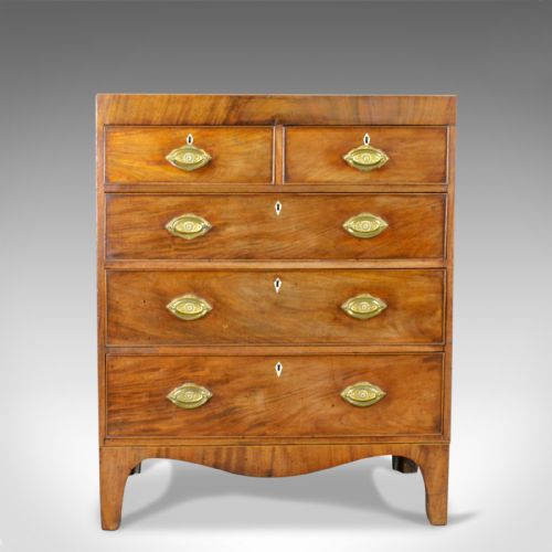 fig 1. Antique Chest of Drawers, Manner of Sheraton, English, Georgian, Circa 1780