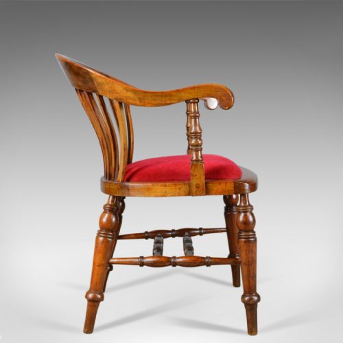 fig 2. Antique Bow Back Armchair, High Wycombe, Smokers, Captains, R. Tyzack, George V