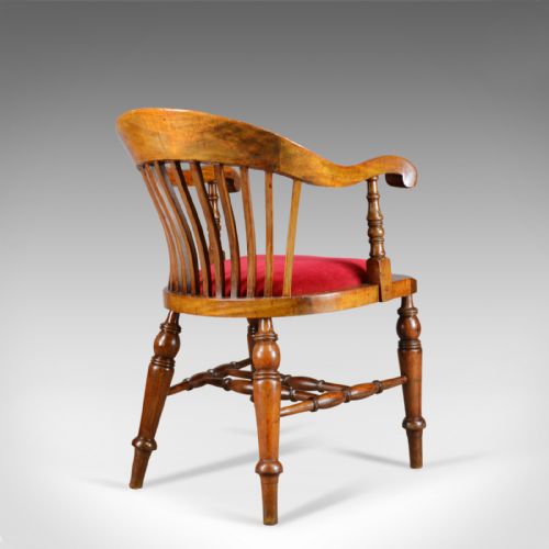 fig 3. Antique Bow Back Armchair, High Wycombe, Smokers, Captains, R. Tyzack, George V