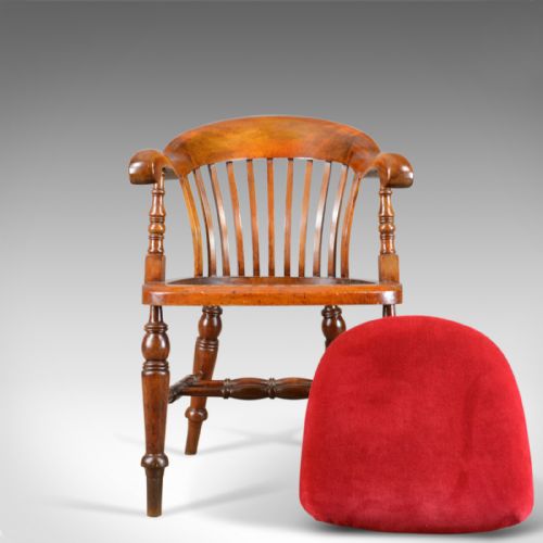 fig 4. Antique Bow Back Armchair, High Wycombe, Smokers, Captains, R. Tyzack, George V