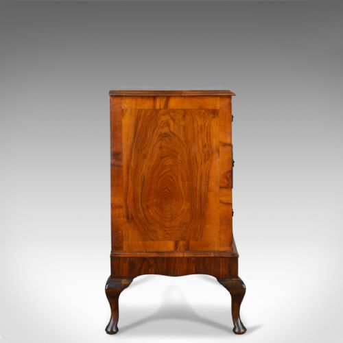 fig 2. Georgian Revival Chest of Drawers on Stand, English, Walnut Cabinet, Early C20th