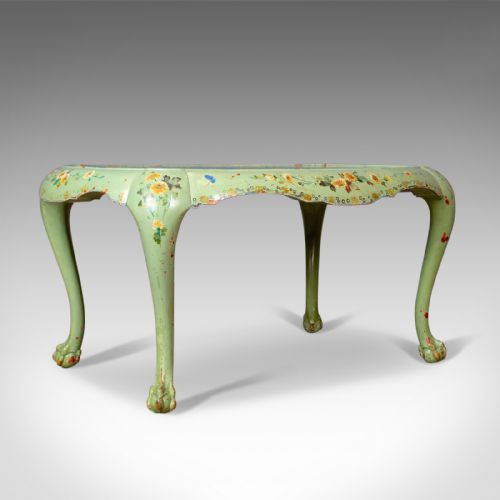 fig 1. Antique Side Table, French, Country, Hand Painted, Coffee, Early 20th Century