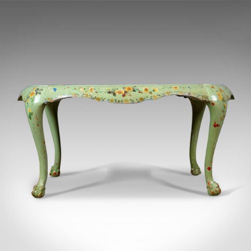 fig 2. Antique Side Table, French, Country, Hand Painted, Coffee, Early 20th Century
