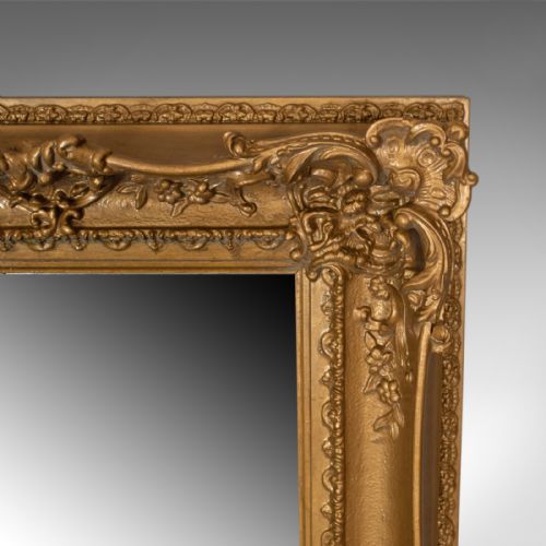 fig 2. Large Antique Mirror, Tall, Victorian, Gilt Gesso, Dressing, 19th Century c.1850