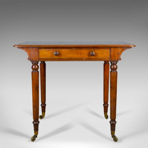 fig 1. Antique Side Table by Holland and Sons, English, Victorian, Mahogany, Circa 1860