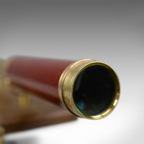 fig 3. Antique Telescope, Three Draw, Refractor, Georgian, C. West, London c.1820