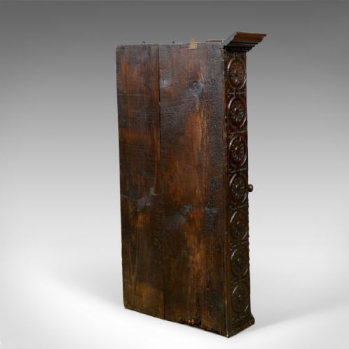 fig 2. Antique Corner Cabinet, English, Georgian, Carved, Oak, Hanging Cupboard c.1760
