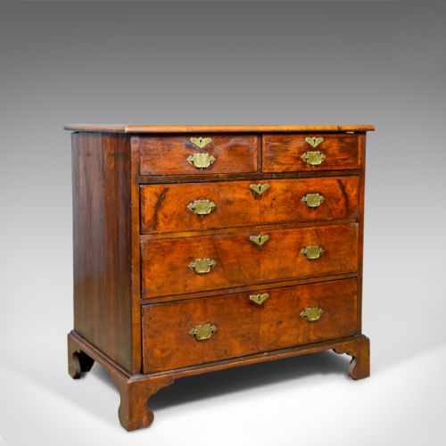 Antique Georgian Chest of Drawers, English, Walnut, 18th Century, Circa 1750