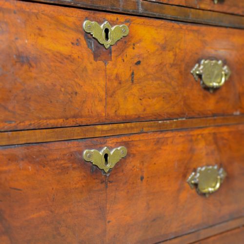 fig 5. Antique Georgian Chest of Drawers, English, Walnut, 18th Century, Circa 1750