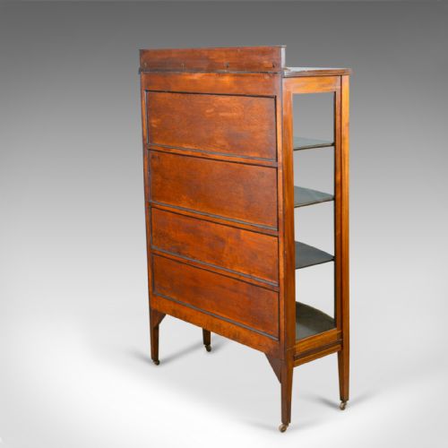 fig 4. Antique Bow Fronted Display Cabinet, Mahogany, English, Edwardian, Circa 1910