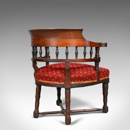 fig 4. Pair of Antique Salon Chairs, English, Late Victorian, His and Hers, Circa 1900