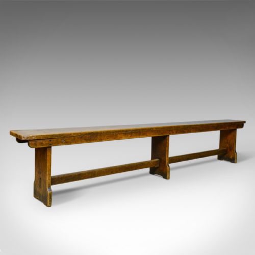 Antique Tavern Bench, Georgian, English, Oak, Six Seater, Form, C19th, C.1810