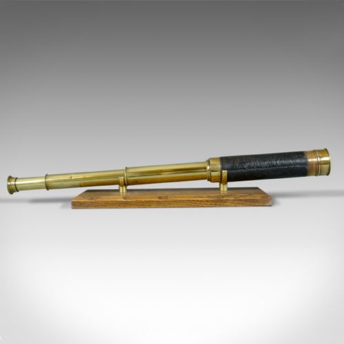 fig 1. Antique Telescope, Three Draw Refractor, J Casartelli and Son, Circa 1900