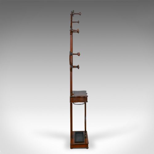 fig 1. Antique Hall Stand, Edwardian, Mahogany, Tree, Hat, Coat, Umbrella, Circa 1910