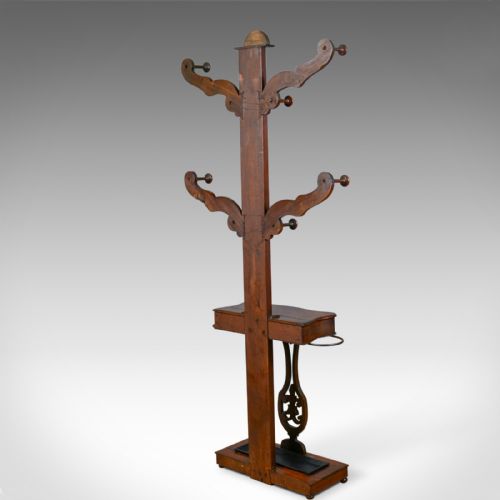 fig 2. Antique Hall Stand, Edwardian, Mahogany, Tree, Hat, Coat, Umbrella, Circa 1910