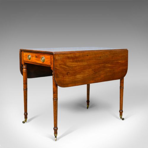 Antique Pembroke Table, Mahogany, English, Regency, Drop Flap Dining Circa 1820