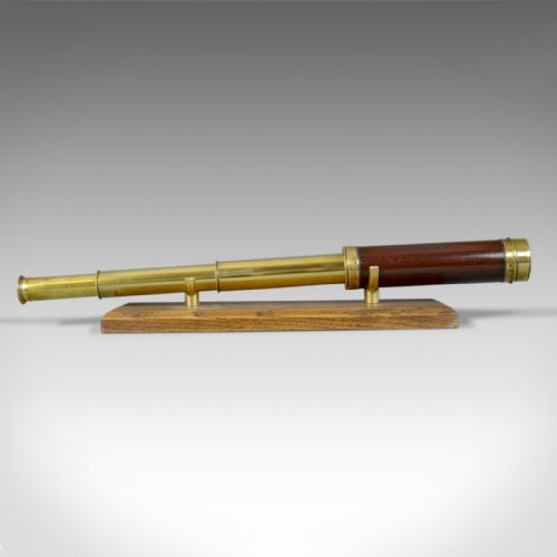 fig 1. Antique Telescope, Three Draw, Refractor, English, Georgian, Dollond, Circa 1830