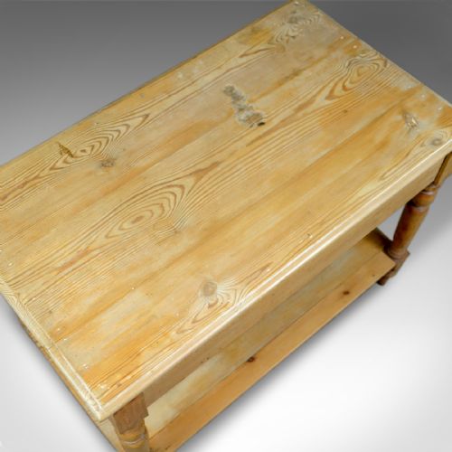 fig 3. Antique Pine Console Table, English, Victorian, Kitchen, Work, Circa 1880