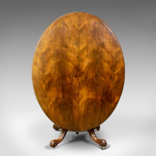 fig 1. Regency, Antique Loo Table, Rosewood, Ovular, Tilt-Top, Breakfast, Dining c1830