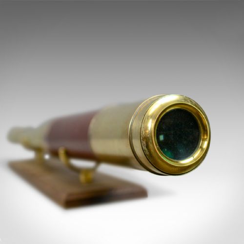 fig 2. Antique, Telescope, Two Draw, Mahogany, Brass, J.P. Cutts, London Circa 1836-9