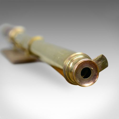 fig 3. Antique, Telescope, Two Draw, Mahogany, Brass, J.P. Cutts, London Circa 1836-9