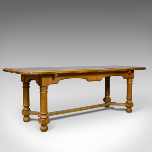 French Antique Dining Table, Oak, Seating Up to Eight, Early C20th, Circa 1920