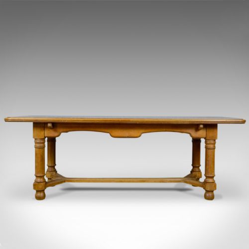 fig 1. French Antique Dining Table, Oak, Seating up to Eight, Early C20th, Circa 1920