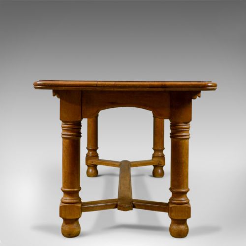 fig 2. French Antique Dining Table, Oak, Seating up to Eight, Early C20th, Circa 1920