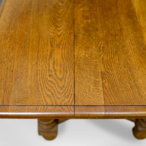fig 4. French Antique Dining Table, Oak, Seating up to Eight, Early C20th, Circa 1920