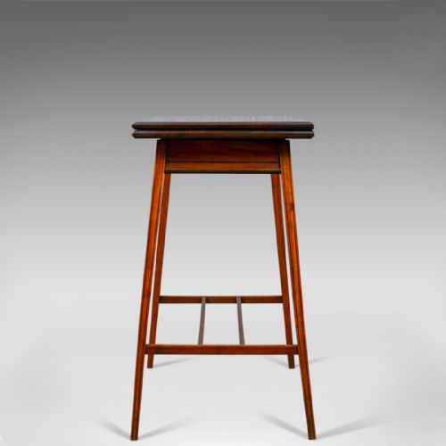 fig 2. Antique Card Table, English, Edwardian, Fold-Over, Games, Early C20th, c.1910