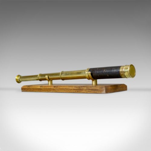 Antique Pocket Telescope, Three Draw, Refractor, English, Victorian, Circa 1900
