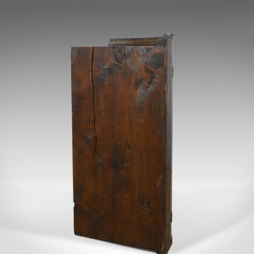fig 2. Antique Corner Cabinet, English, Georgian, Bow Fronted, Oak, Hanging, Circa 1760