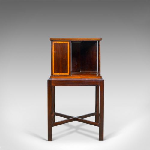 Antique Four Sided Bookcase Stand, Edwardian, Walnut, Book Table, Circa 1910