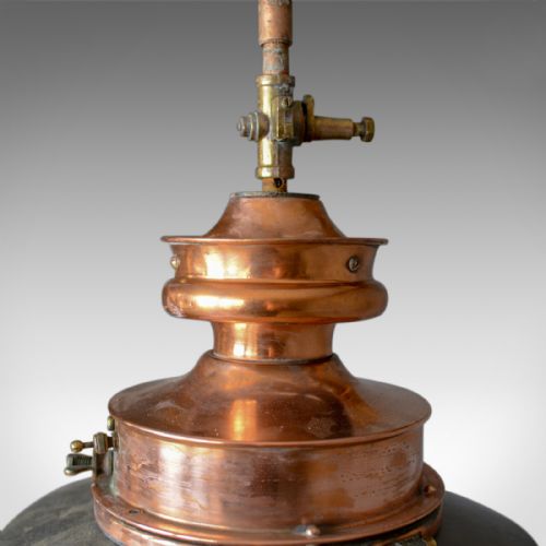 fig 1. Antique Gas Lamp, Converted For Modern Home, English, 19th Century, Circa 1880