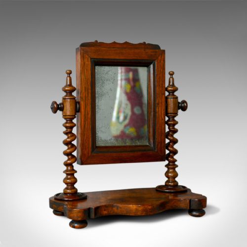 Small Antique Platform Mirror, English, Rosewood C.1850
