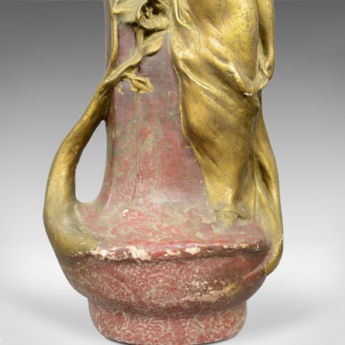 fig 4. Antique Plaster Vases, French, Art Nouveau, Amphora, Early 20th Century, c.1900