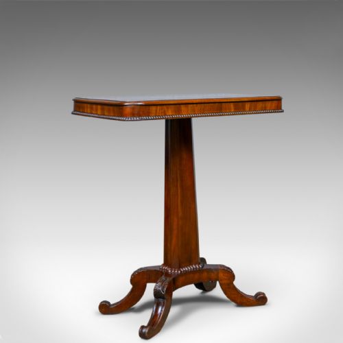 Antique Wine Table, English, William Iv, Flame Mahogany, Side, Circa 1835