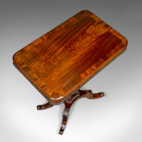 fig 2. Antique Wine Table, English, William IV, Flame Mahogany, Side, Circa 1835