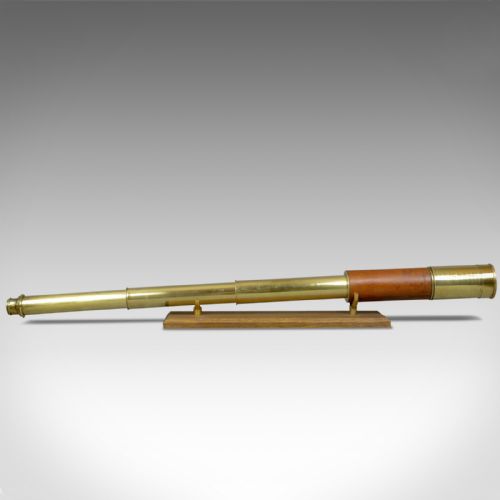fig 1. Antique Telescope, 3 Draw Refractor, Terrestrial, Astronomical, English c.1820
