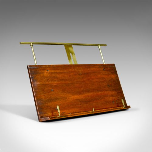 Antique Table or Piano Top Music Stand, Mahogany, Lectern, Book Rest, Circa 1880