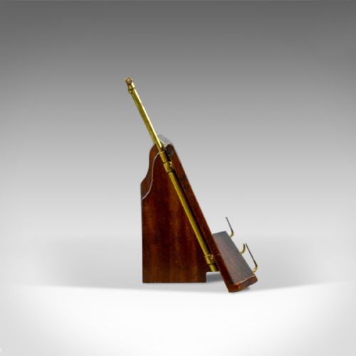 fig 2. Antique Table or Piano Top Music Stand, Mahogany, Lectern, Book Rest, Circa 1880