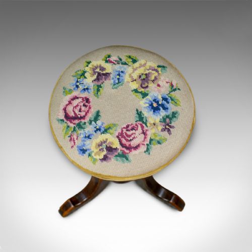 fig 4. Adjustable Antique Piano Stool, English, Victorian, Walnut, Music, Circa 1880
