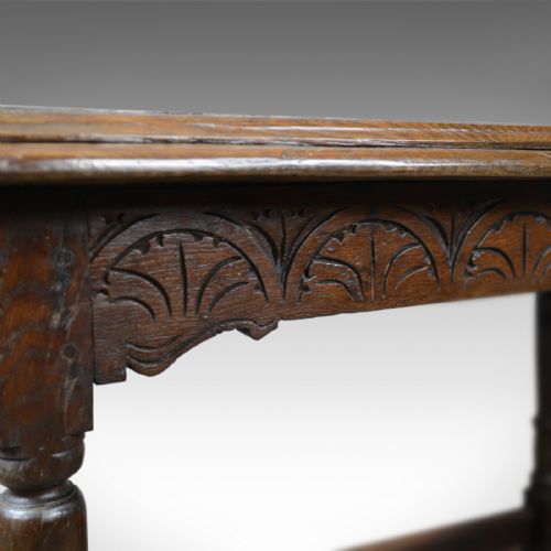fig 1. Antique Oak Console Table, English, Jacobean Revival, Refectory, C18th and Later