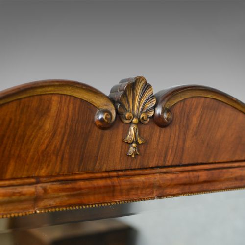 fig 2. Antique Wall Mirror, French, Empire Revival, Overmantel, Walnut, Early C20th