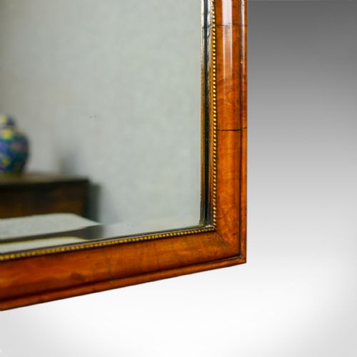 fig 3. Antique Wall Mirror, French, Empire Revival, Overmantel, Walnut, Early C20th