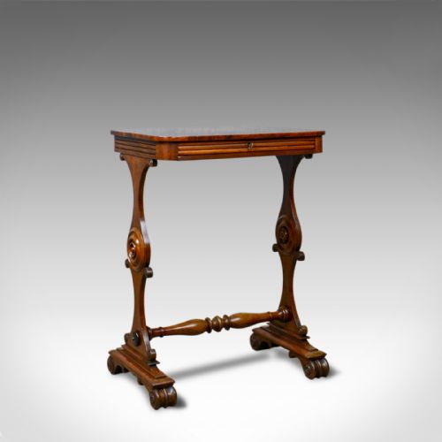 Antique Side Table, English, William Iv, Companion, Mahogany, Circa 1835