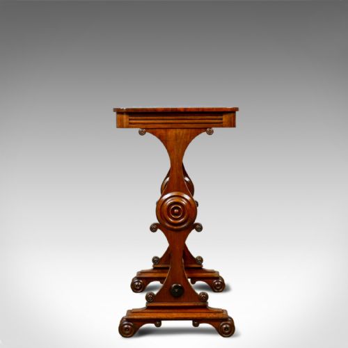 fig 2. Antique Side Table, English, William IV, Companion, Mahogany, Circa 1835