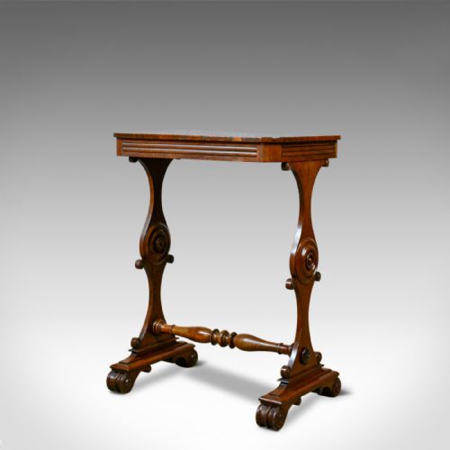 fig 3. Antique Side Table, English, William IV, Companion, Mahogany, Circa 1835