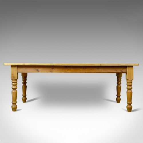 fig 1. Antique Dining Table, English, Victorian, Pine, Seating 8-10, Country, c1900