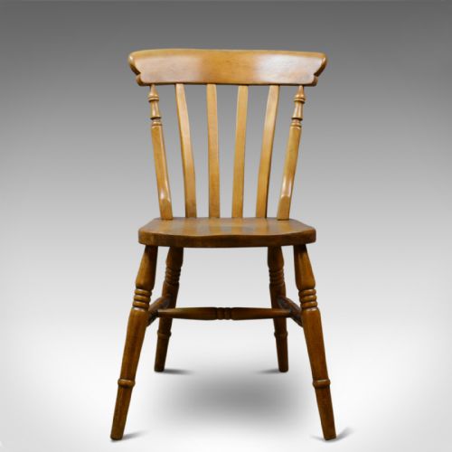 fig 1. Set of Four, Antique, Dining Chairs, Lath Back, Windsor, Station Early C20th